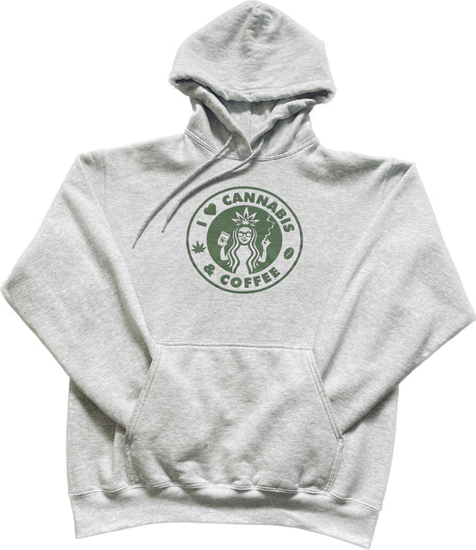 One color (Hers) cannabis and coffee hoodie